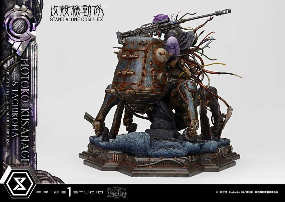 Ghost in the Shell Stand Alone Complex The Legend of Beauty and the Beast Statue 1/4 Motoko Kusanagi & Tachikoma Character color Art by Entei Ryu Bonus Version 53 cm