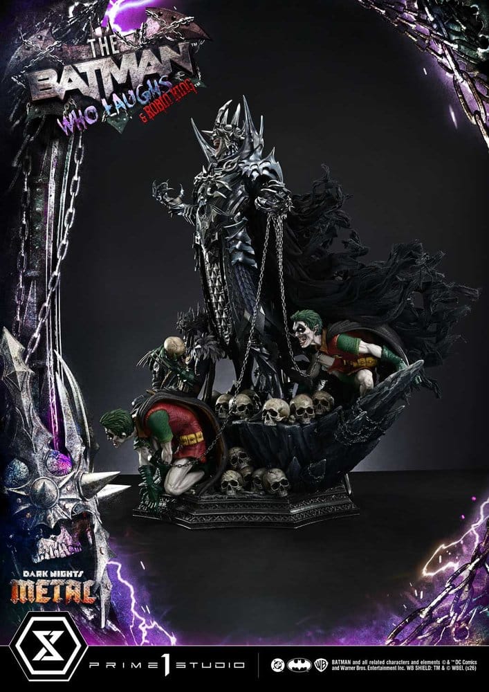 DC Comics Museum Masterline Statue 1/3 Dark Nights: Death Metal The Batman Who Laughs & Robin King 85 cm