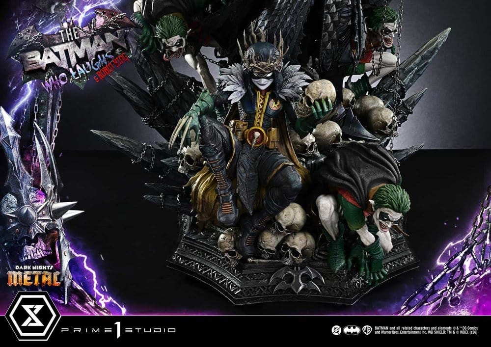 DC Comics Museum Masterline Statue 1/3 Dark Nights: Death Metal The Batman Who Laughs & Robin King 85 cm