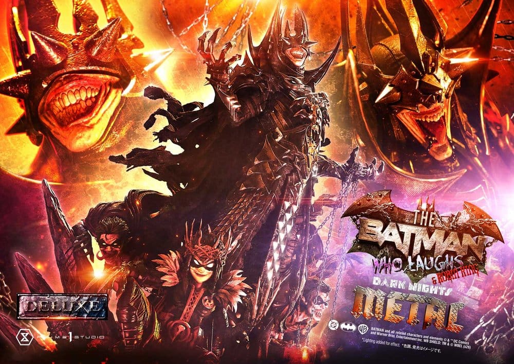 DC Comics Museum Masterline Statue 1/3 Dark Nights: Death Metal The Batman Who Laughs & Robin King DX Bonus 85 cm