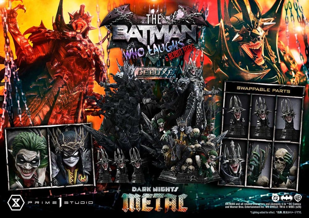 DC Comics Museum Masterline Statue 1/3 Dark Nights: Death Metal The Batman Who Laughs & Robin King DX Bonus 85 cm