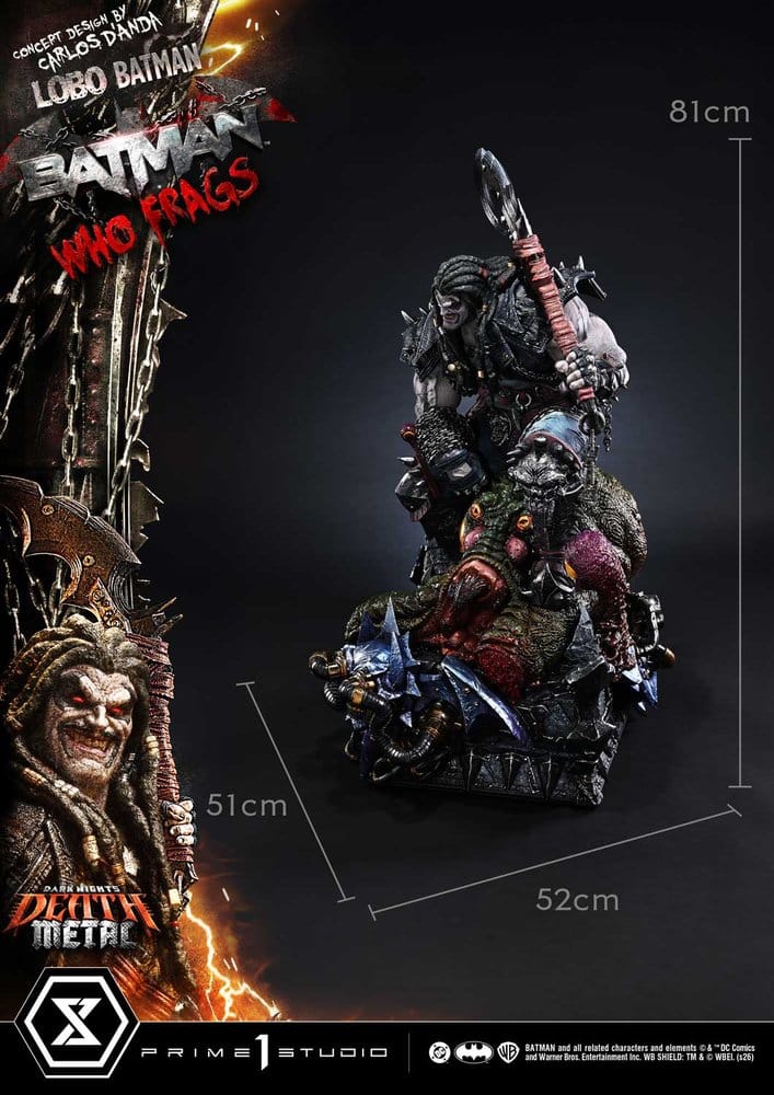 Dark Nights: Death Metal Museum Masterline Statue 1/3 Lobo Batman: Batman Who Frags Deluxe Version 81 cm