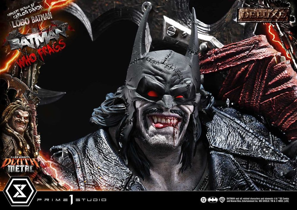 Dark Nights: Death Metal Museum Masterline Statue 1/3 Lobo Batman: Batman Who Frags Deluxe Version 81 cm