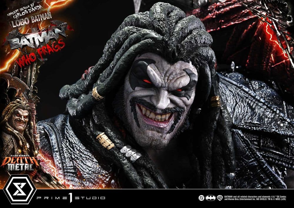 Dark Nights: Death Metal Museum Masterline Statue 1/3 Lobo Batman: Batman Who Frags Deluxe Bonus Version 81 cm