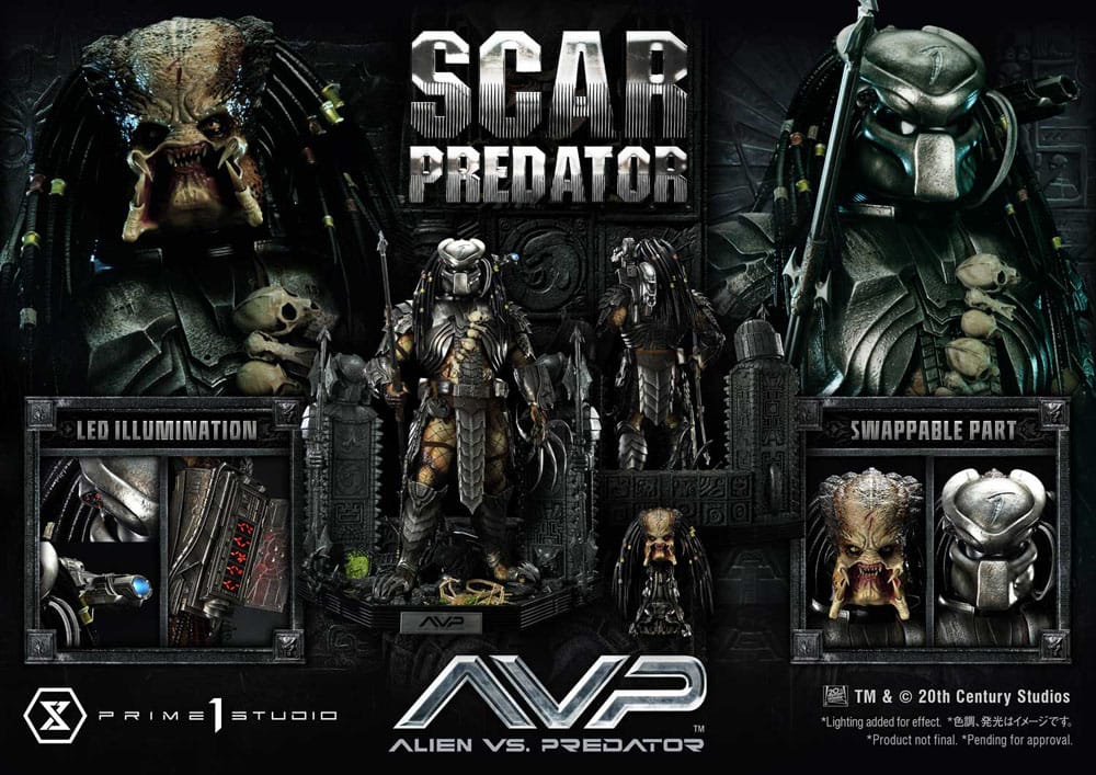 The Alien Vs. Predator Museum Masterline Series Statue 1/3 Scar Predator 93 cm