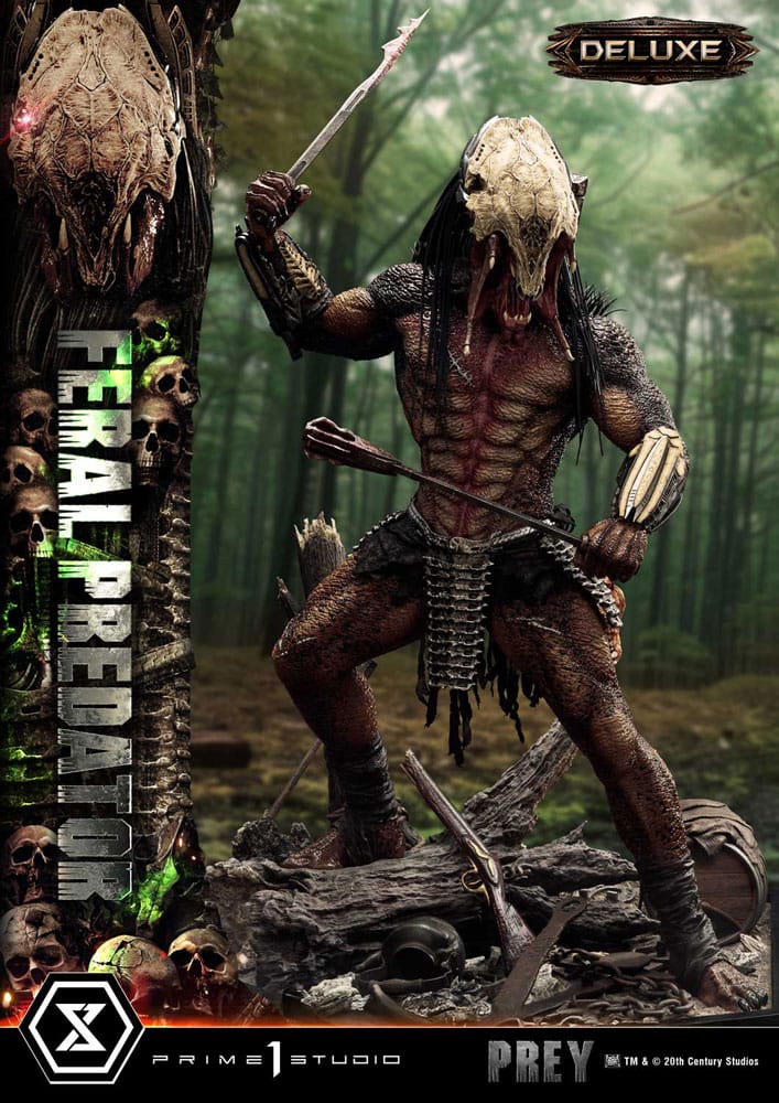 Prey (Movie) Museum Masterline Series Statue 1/3 Feral Predator Deluxe Version 89 cm