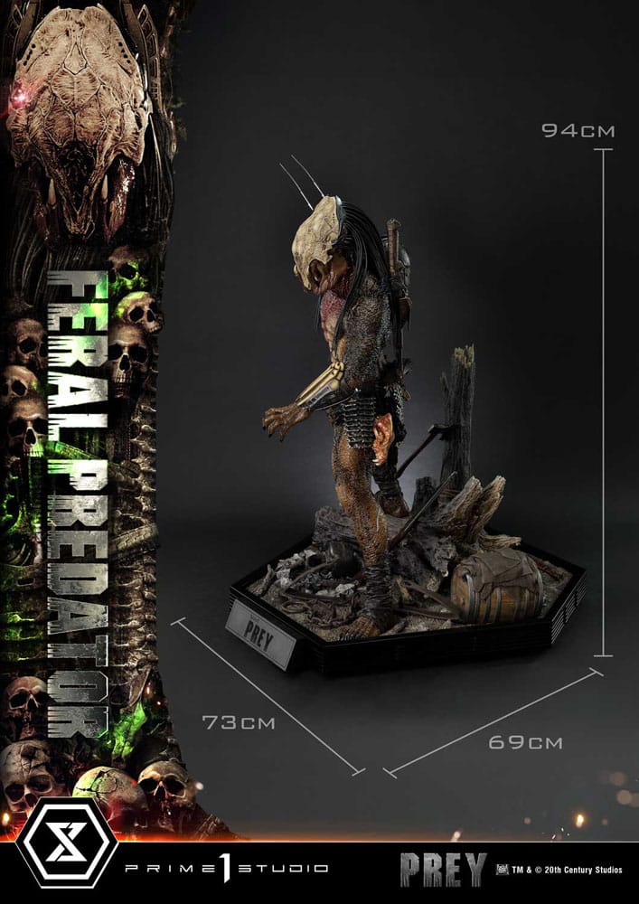 Prey (Movie) Museum Masterline Series Statue 1/3 Feral Predator Deluxe Version 89 cm