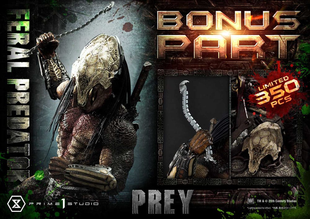 Prey (Movie) Museum Masterline Series Statue 1/3 Feral Predator Deluxe Bonus Version 89 cm