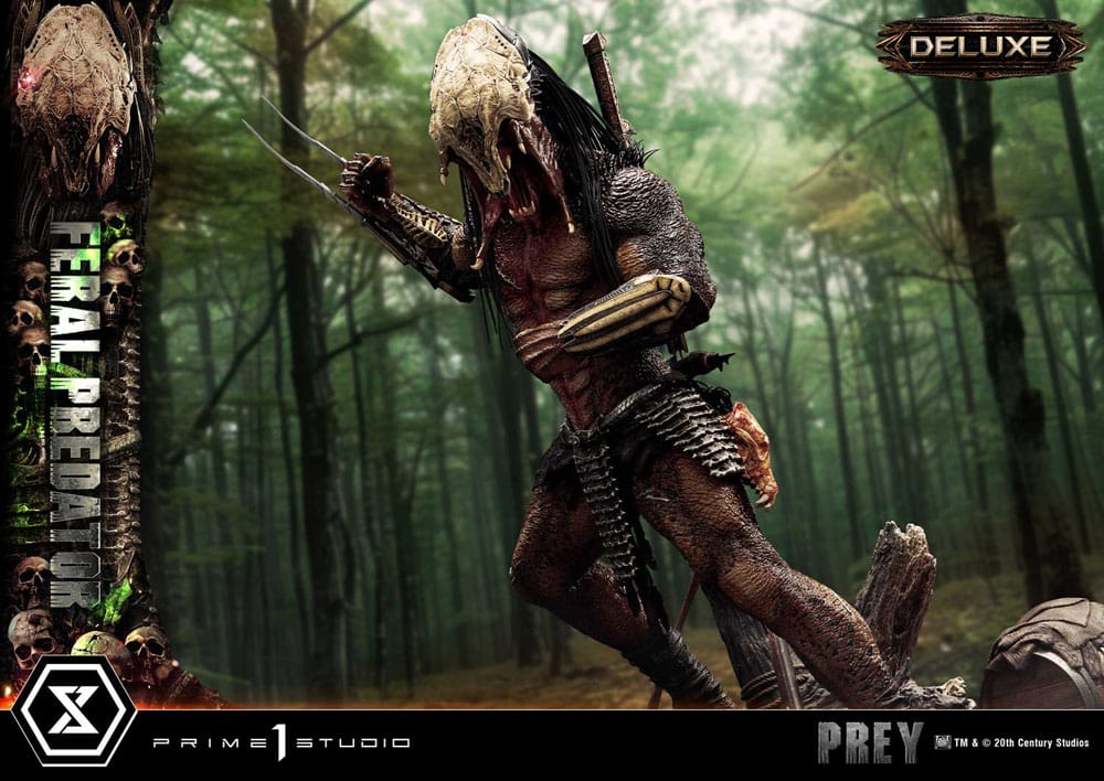 Prey (Movie) Museum Masterline Series Statue 1/3 Feral Predator Deluxe Bonus Version 89 cm