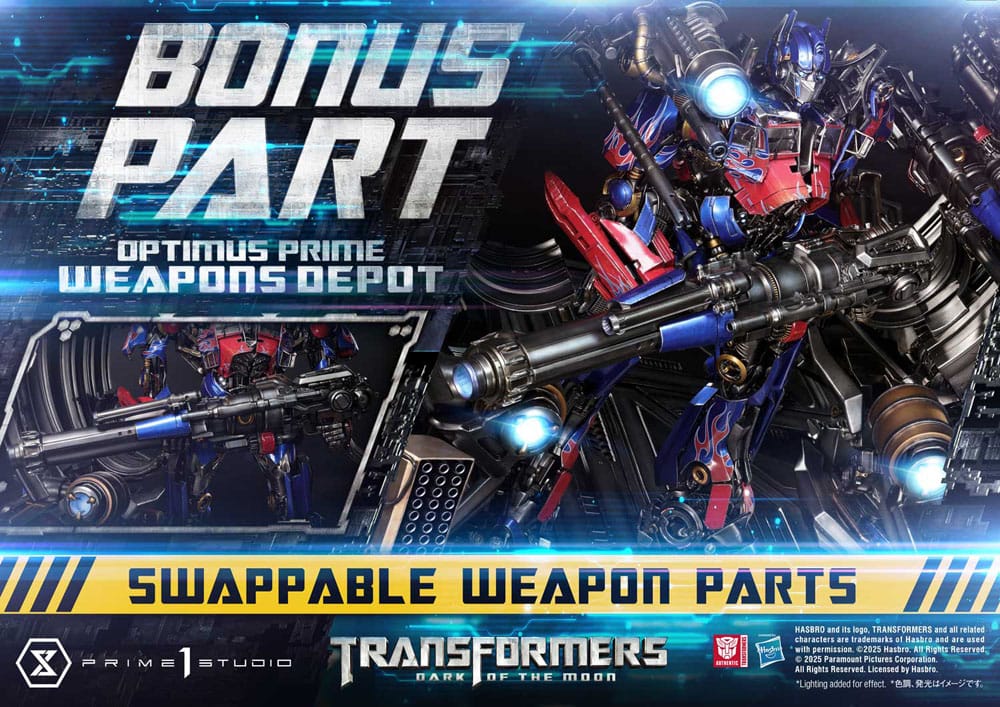 Transformers: Dark of the Moon (Movie) Museum Masterline Statue Optimus Prime Weapons Depot Bonus Version 127 cm
