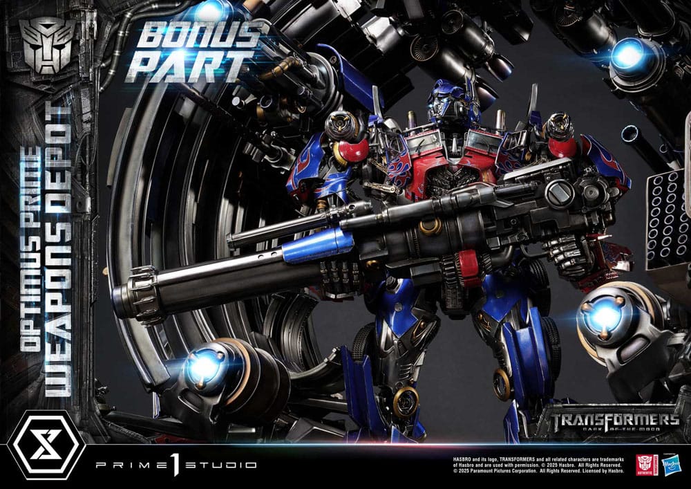 Transformers: Dark of the Moon (Movie) Museum Masterline Statue Optimus Prime Weapons Depot Bonus Version 127 cm