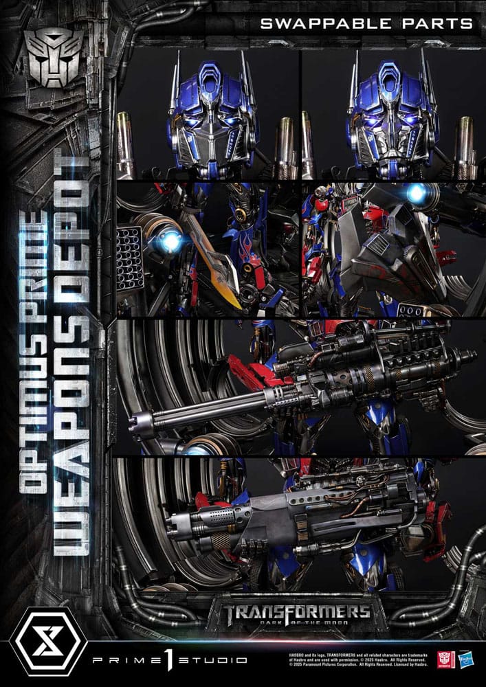 Transformers: Dark of the Moon (Movie) Museum Masterline Statue Optimus Prime Weapons Depot Bonus Version 127 cm