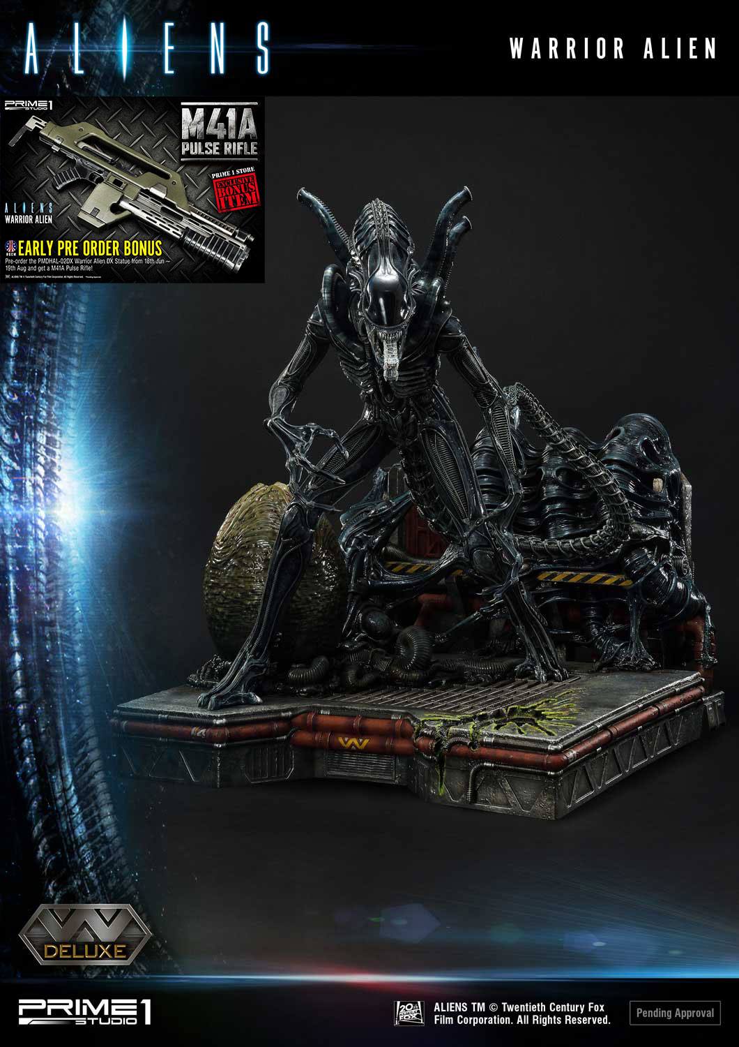 Aliens Premium Masterline Series Statue Warrior Alien Deluxe Bonus Version 67 cm