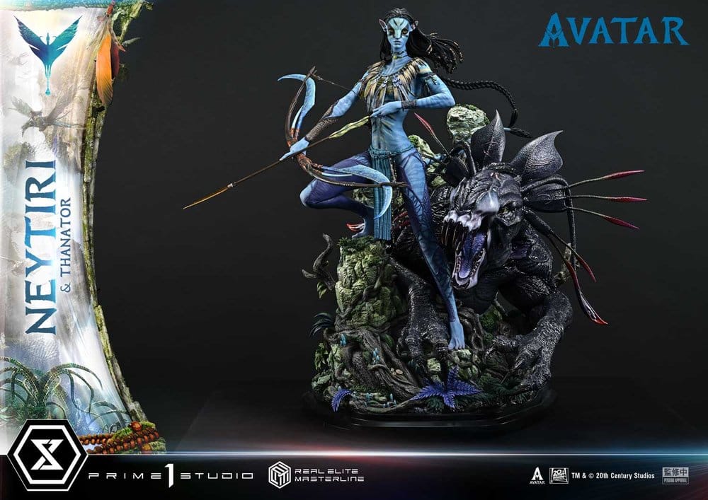 Avatar (Movie) Real Elite Masterline Series Statue 1/4 Neytiri & Thanator 75 cm