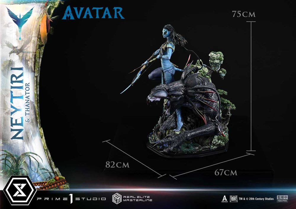 Avatar (Movie) Real Elite Masterline Series Statue 1/4 Neytiri & Thanator 75 cm
