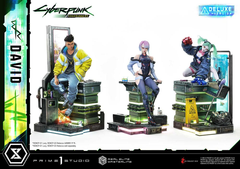 Cyberpunk: Edgerunners Real Elite Masterline Series Statue 1/4 David Deluxe Bonus Version 58 cm