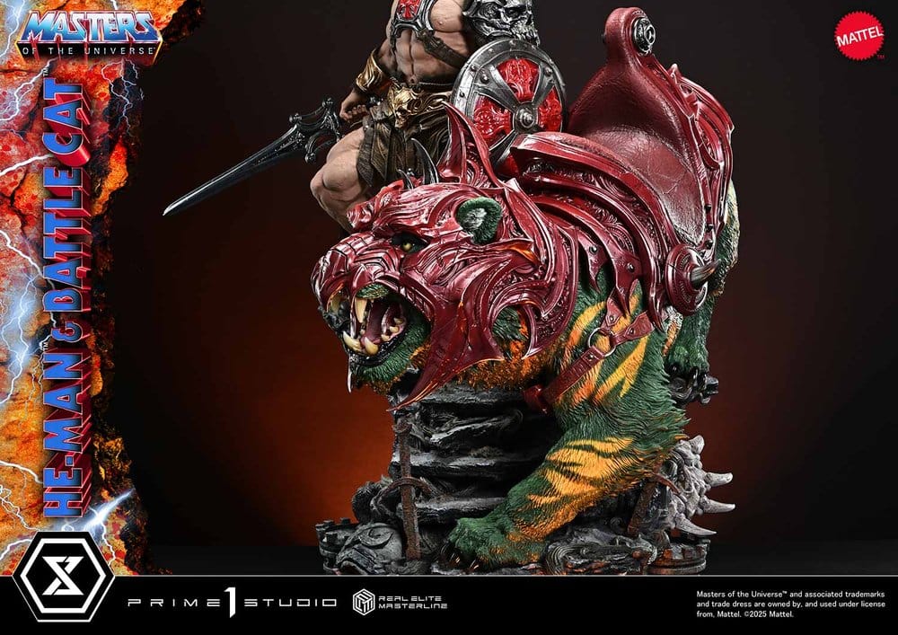 Masters of the Universe Real Elite Masterline Series Statue 1/4 He-Man & Battle Cat 86 cm