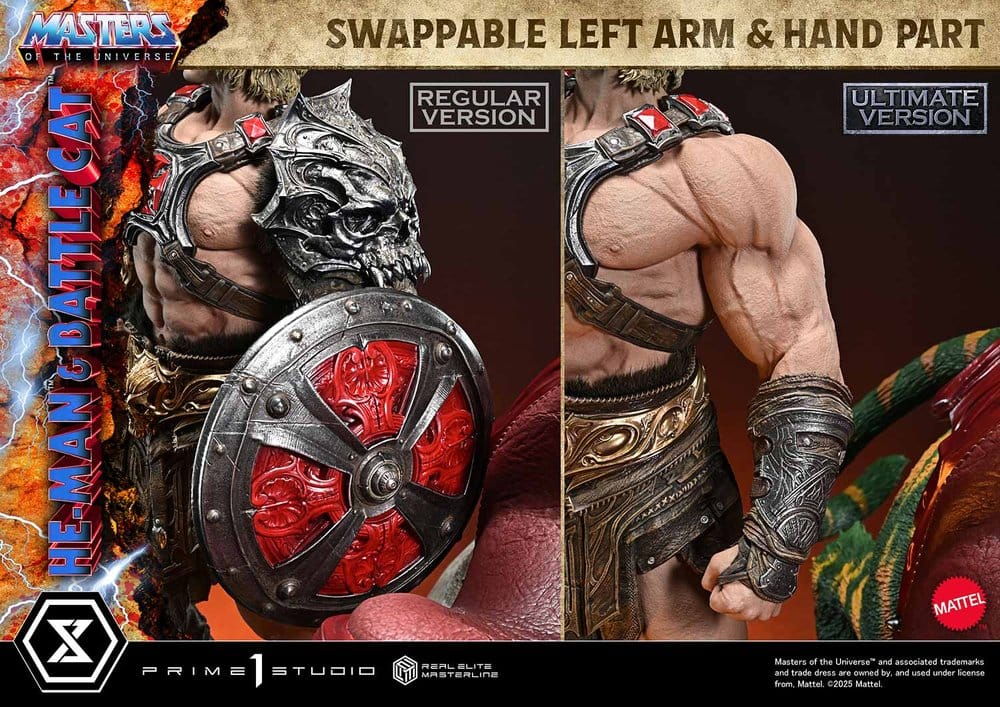 Masters of the Universe Real Elite Masterline Series Statue 1/4 He-Man & Battle Cat Ultimate Bonus Version 86 cm