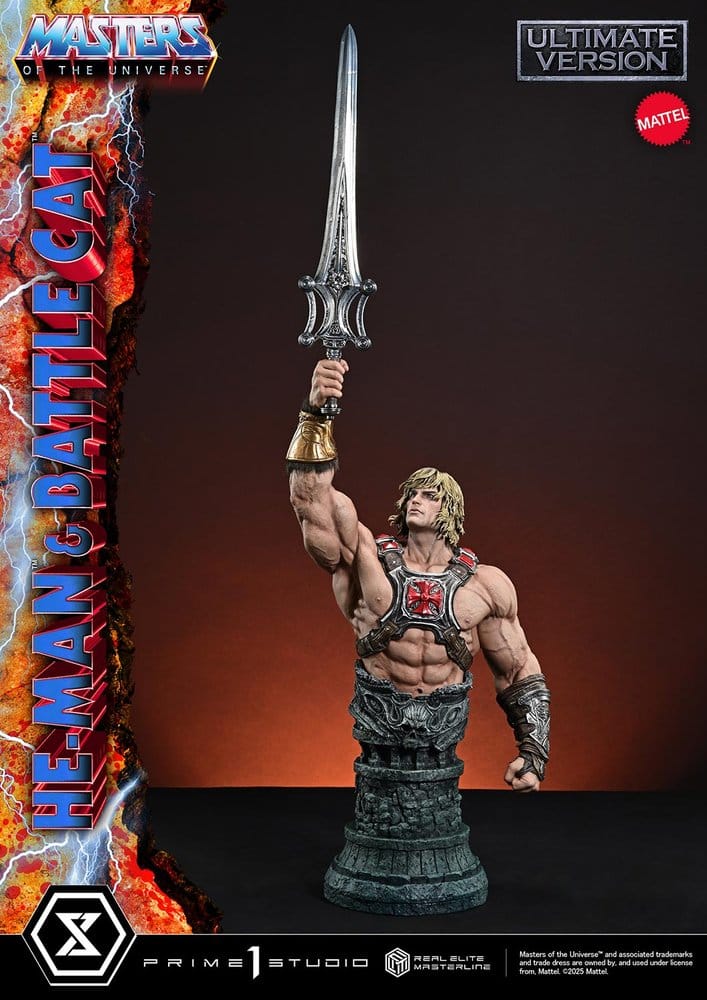 Masters of the Universe Real Elite Masterline Series Statue 1/4 He-Man & Battle Cat Ultimate Bonus Version 86 cm