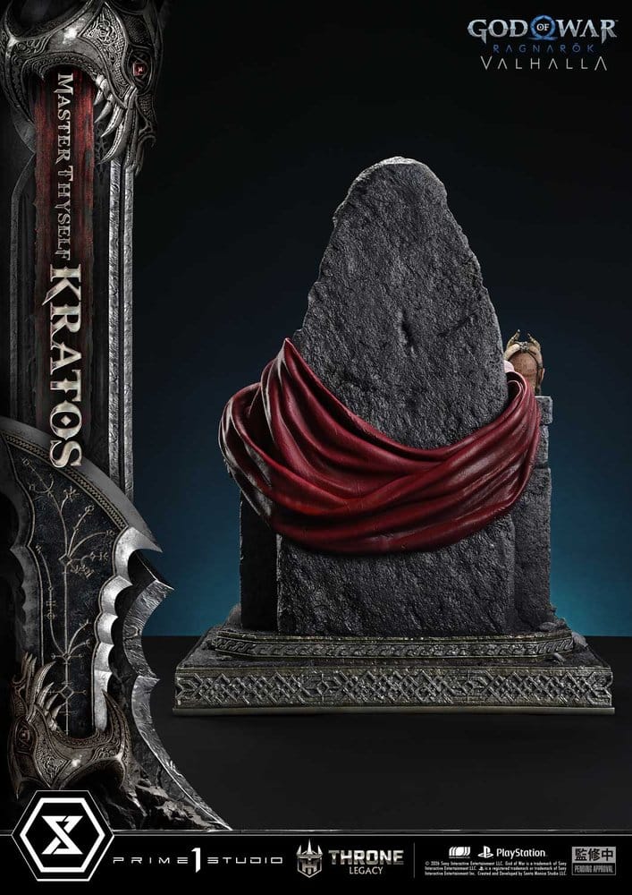 Throne Legacy God of War Series Statue 1/3 Ragnarok Master Thyself Kratos 67 cm