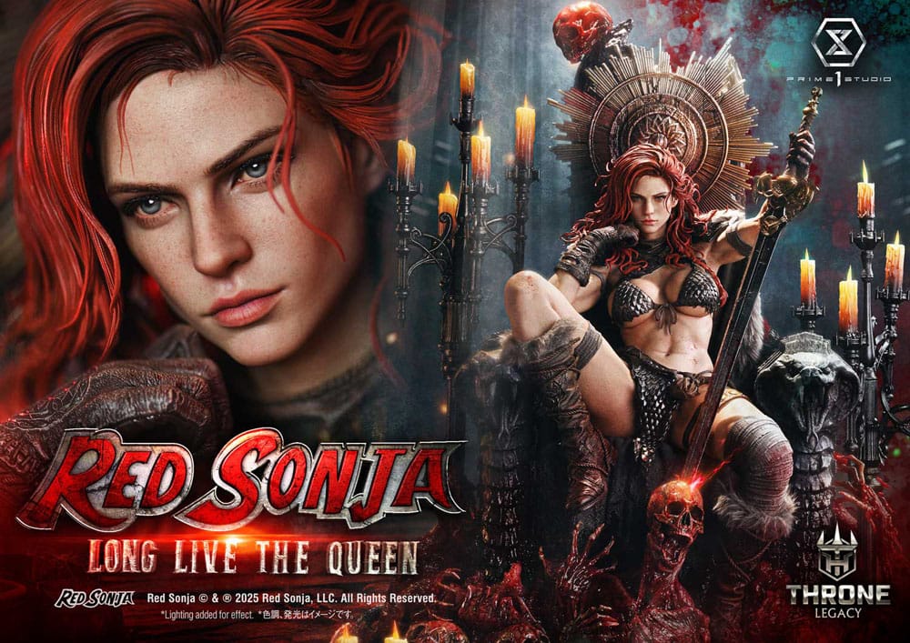 Red Sonja Throne Legacy Collection Statue 1/3 Red Sonja: Long Live the Queen 77 cm