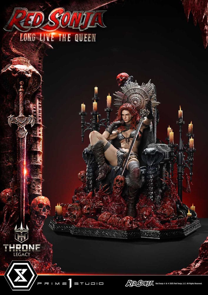 Red Sonja Throne Legacy Collection Statue 1/3 Red Sonja: Long Live the Queen 77 cm