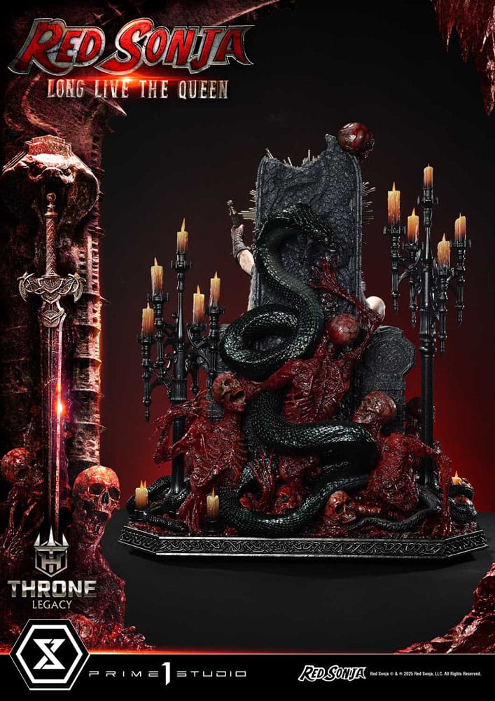 Red Sonja Throne Legacy Collection Statue 1/3 Red Sonja: Long Live the Queen 77 cm
