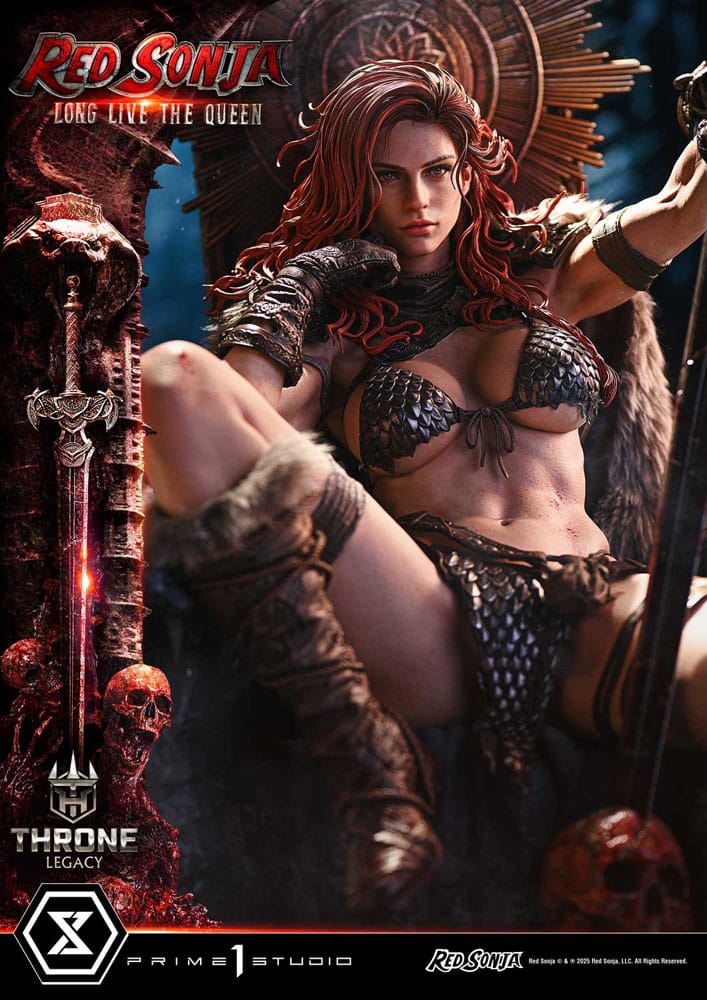 Red Sonja Throne Legacy Collection Statue 1/3 Red Sonja: Long Live the Queen 77 cm