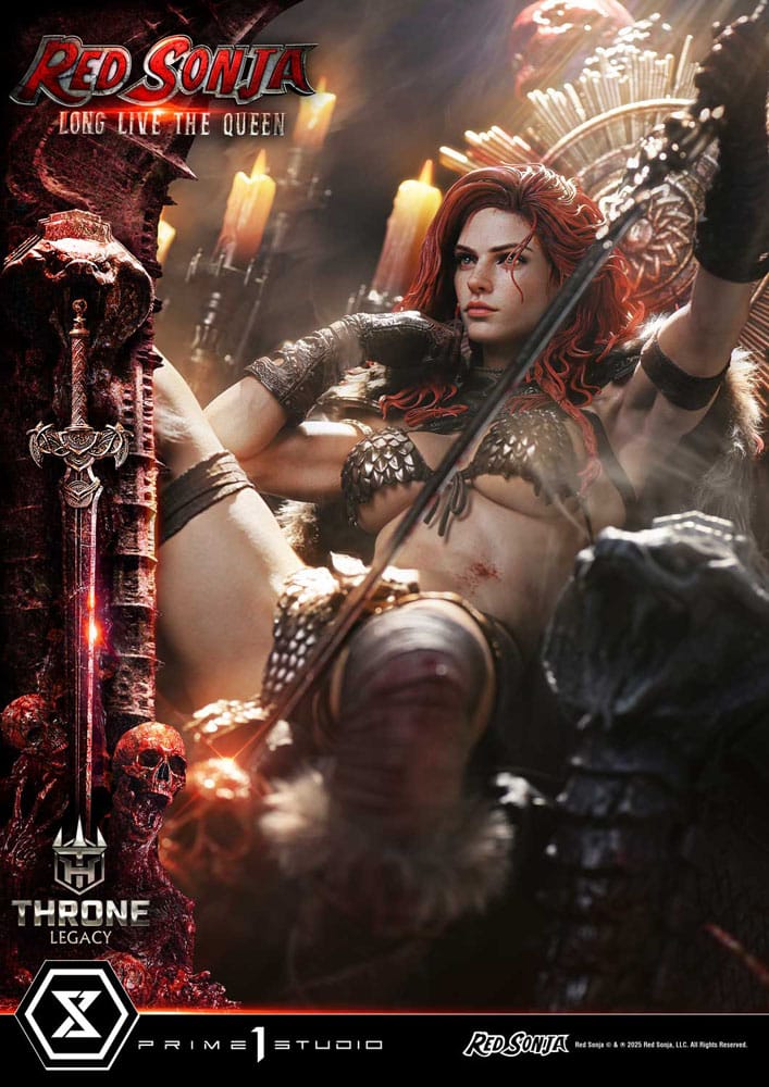 Red Sonja Throne Legacy Collection Statue 1/3 Red Sonja: Long Live the Queen 77 cm