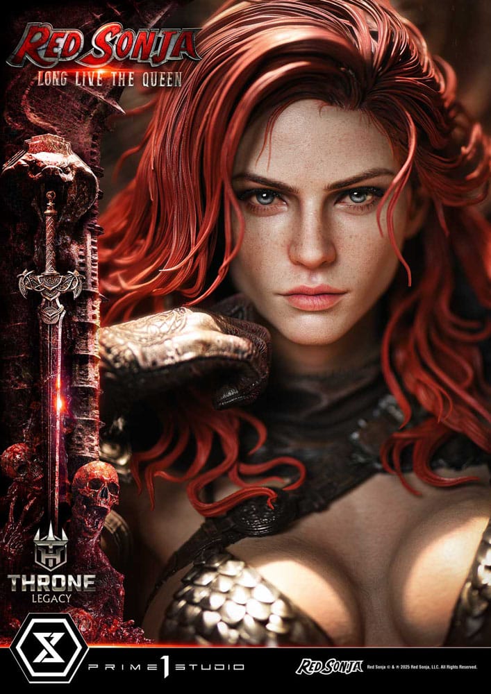 Red Sonja Throne Legacy Collection Statue 1/3 Red Sonja: Long Live the Queen 77 cm