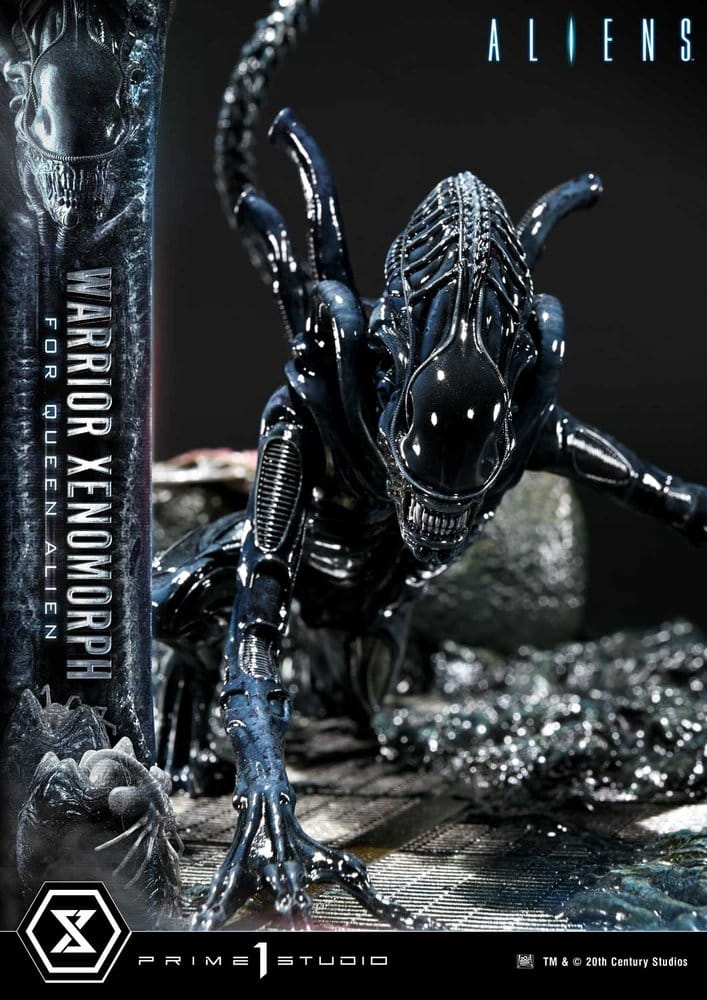 Aliens (Film) Ultimate Diorama Masterline Statue Warrior Xenomorph for Queen Alien 23 cm