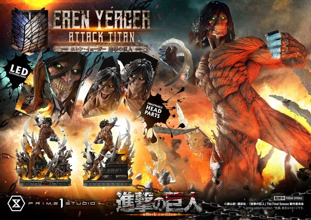 Attack on Titan (TV animation) Ultimate Diorama Masterline Statue Eren Yeager Attack Titan 81 cm