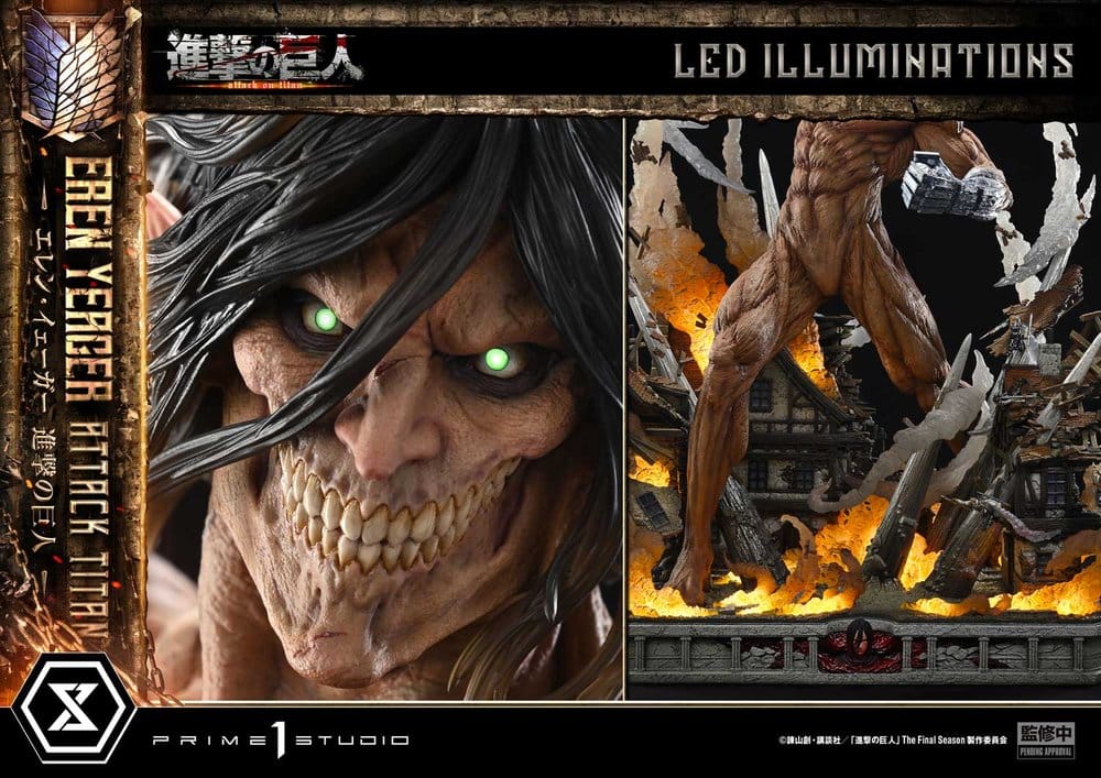 Attack on Titan (TV animation) Ultimate Diorama Masterline Statue Eren Yeager Attack Titan 81 cm