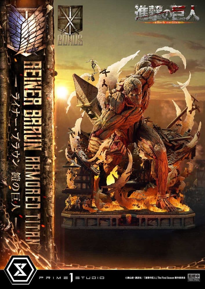 Attack on Titan (TV animation) Ultimate Diorama Masterline Statue Reiner Braun Armored Titan Bonus Version 75 cm