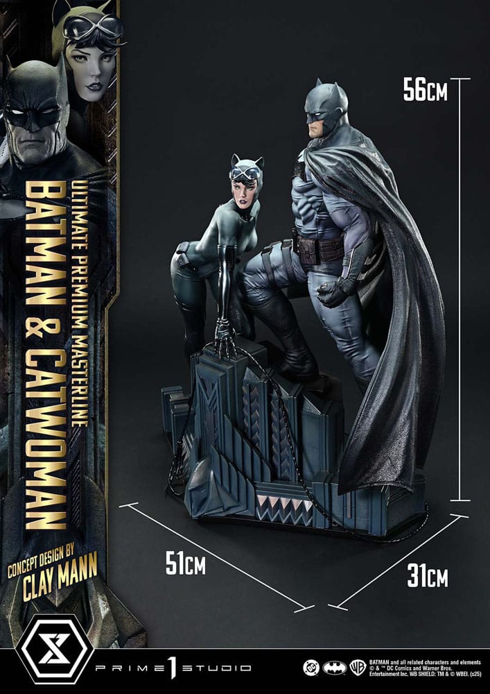 DC Comics Ultimate Premium Masterline Series Statue 1/4 Batman & Catwoman (Concept Design by Clay Mann) 56 cm