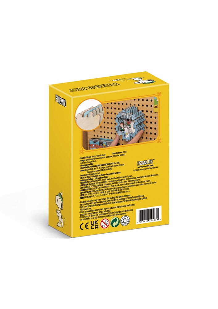 Peanuts Puremind Model Kit Wooden Theater Winter Wonderland