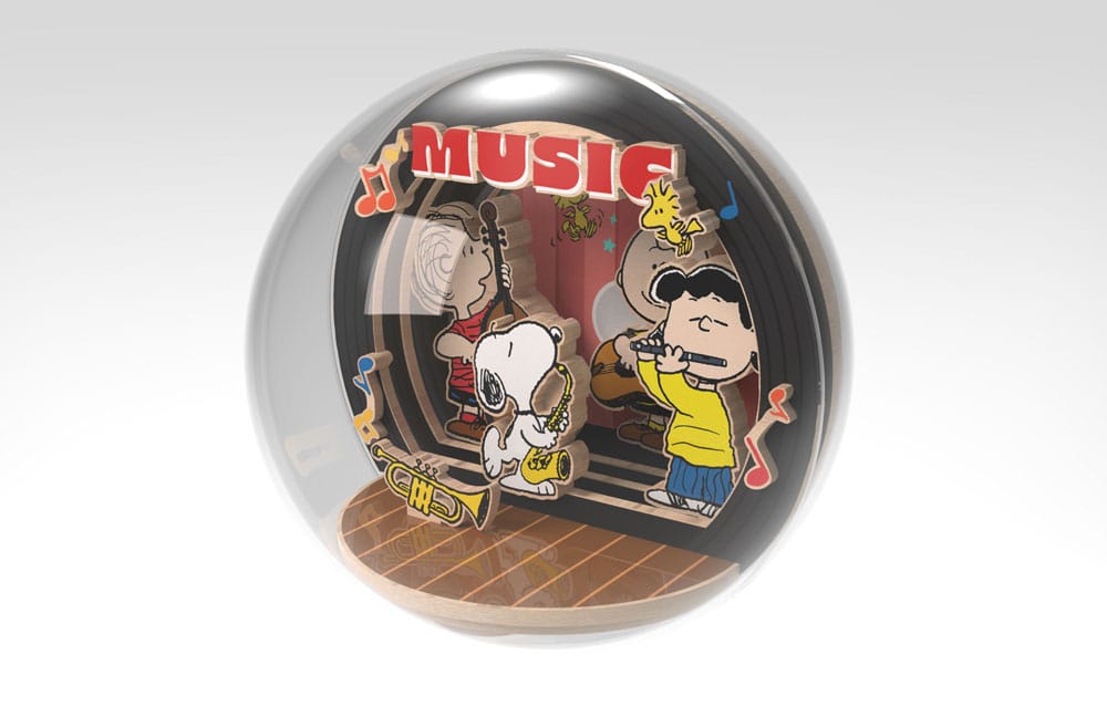 Peanuts Puremind Model Kit Globe Wooden Theater Globe Night of Music