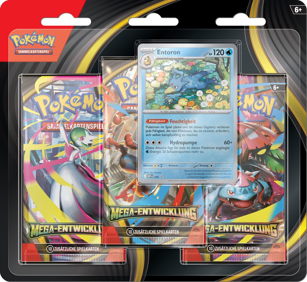 Pokémon TCG ME01 Mega-Entwicklung Blister 3-Pack Blister *German Version*