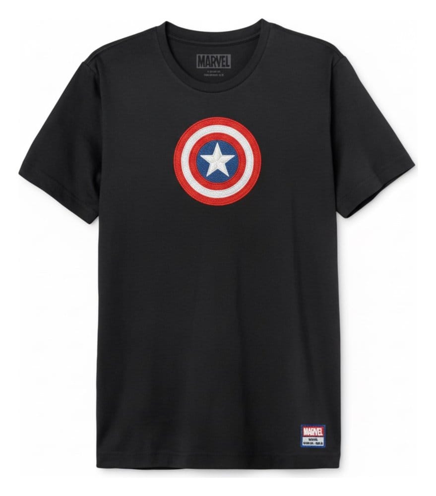 Marvel T-Shirt Captain America Shield Logo Size XL