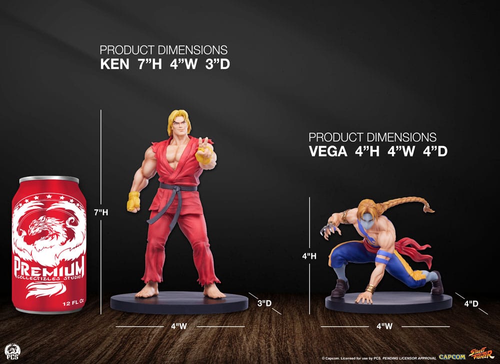 Street Fighter Street Jam Statue 1/10 Ken & Vega Set