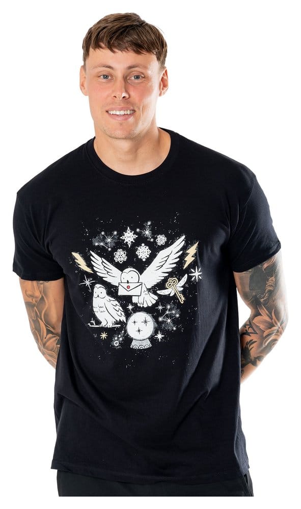 Harry Potter T-Shirt Hedwig Magical Xmas Size L