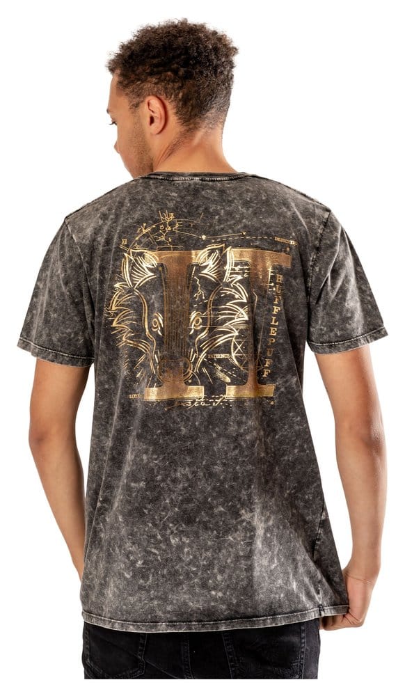 Harry Potter T-Shirt Hufflepuff Acid Wash Size M