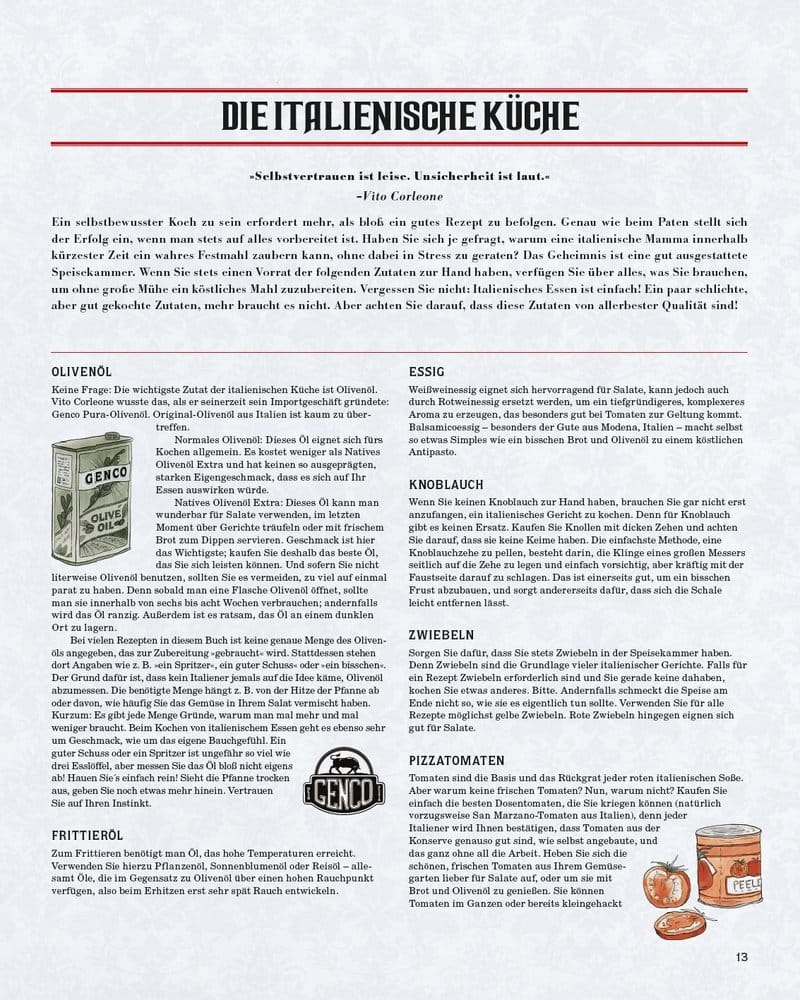 The Godfather: The Corleone Family Cookbook *German Version*