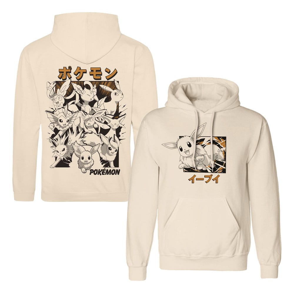 Pokémon Hooded Sweater Eevee Evolutions Katakana Size L