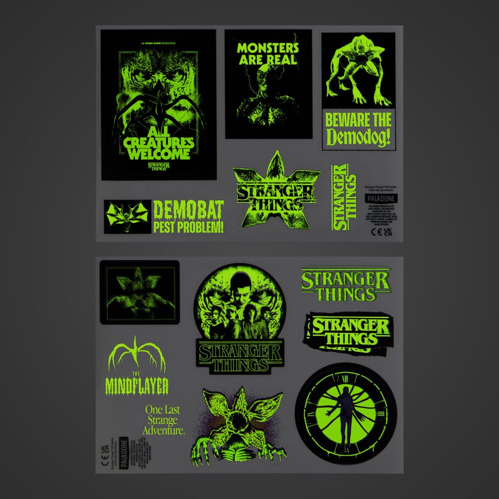 Stranger Things 5 Gadget Decals Glow in the Dark