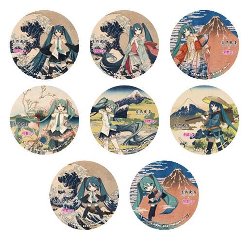 Katsushika Hokusai x Hatsune Miku Pins 6 cm Blind Box Assortment (8)