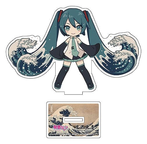 Hatsune Miku x Katsushika Hokusai iXima Die-Cut Acrylic Stand The Great Wave off Kanagawa (Chibi) 10 cm (5)