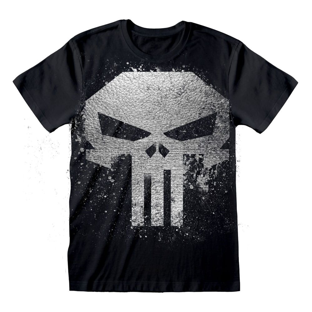 Punisher T-Shirt Skull With Metallic Ink Size XL