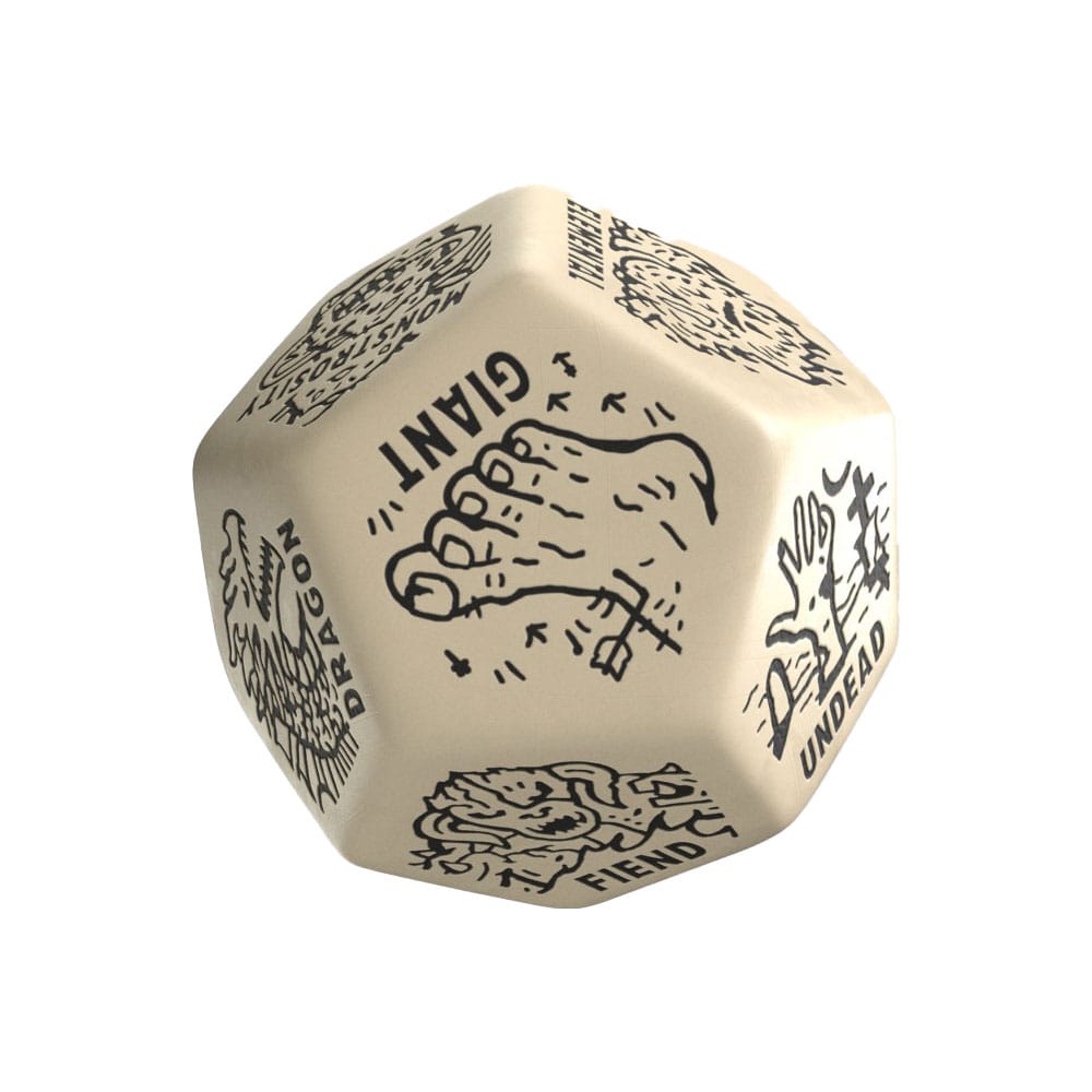 Viridian Jumbo Dice Monster Generator Die D12 Beige