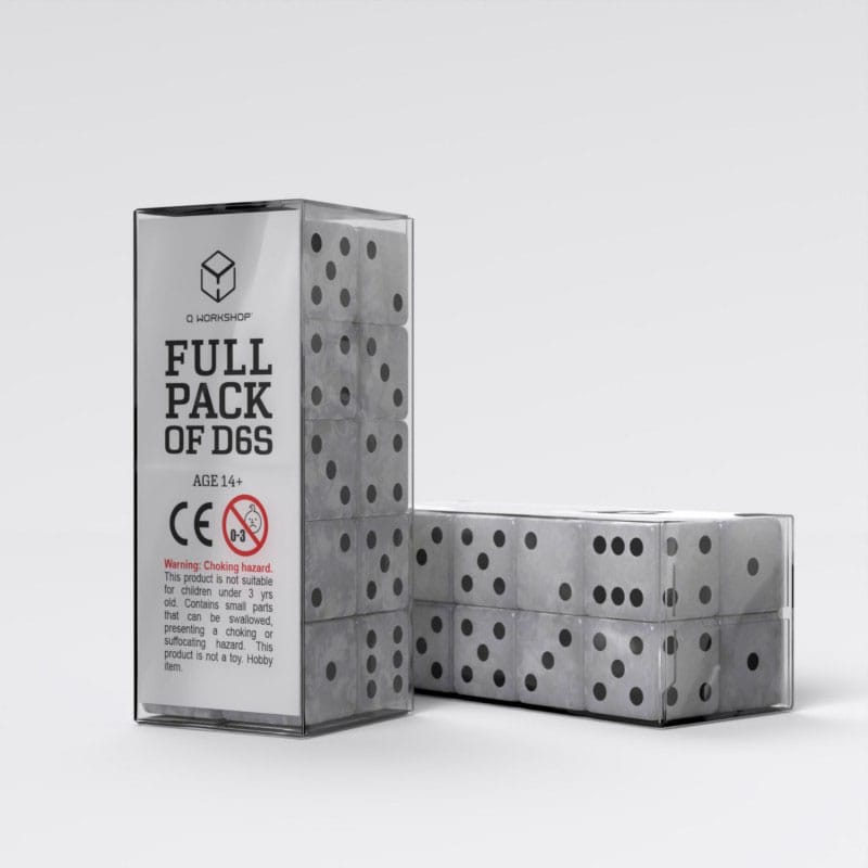 Q Workshop Dice Set Full Pack D6 Pearl (20)